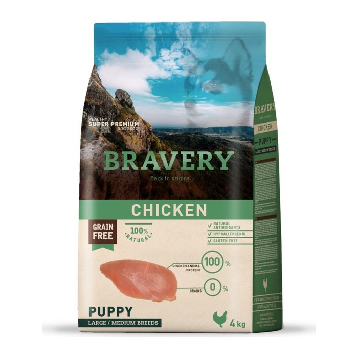 Bravery Pollo (Chicken) — Cachorro razas medianas y grandes — 4 kg