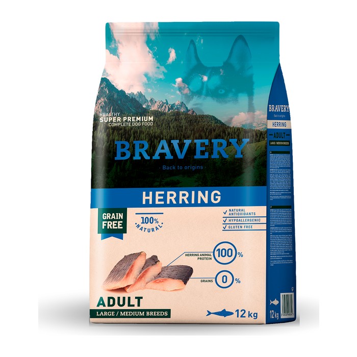 Bravery Arenque (Herring) — Adulto razas medianas y grandes — 12 kg