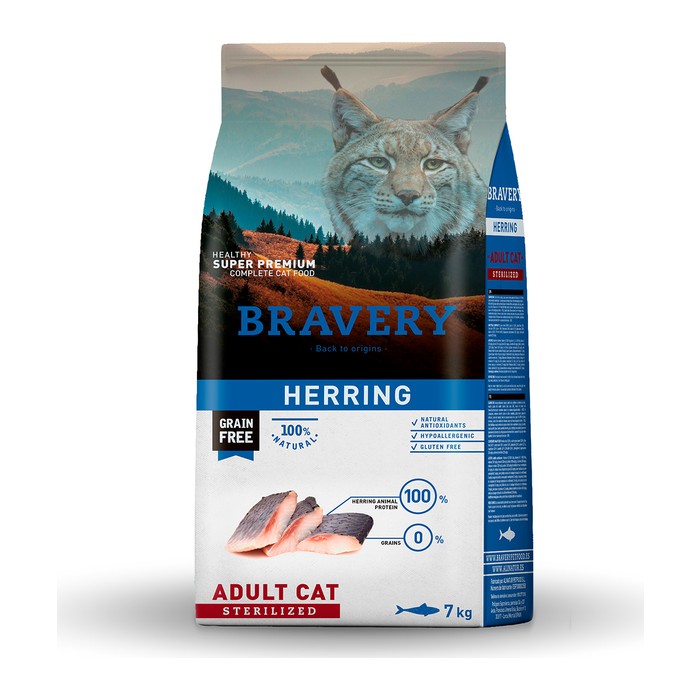 Bravery Arenque (Herring) — Gato adulto esterilizado — 7 kg