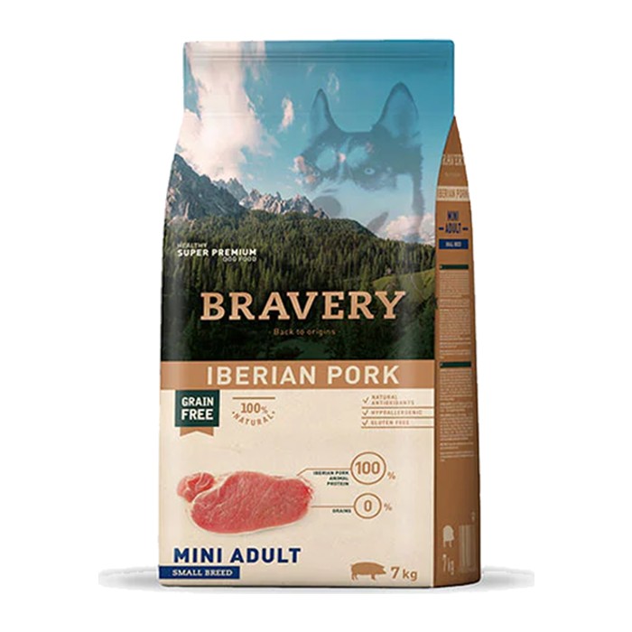Bravery Cerdo ibérico (Iberian Pork) — Adulto mini y razas pequeñas — 2 kg