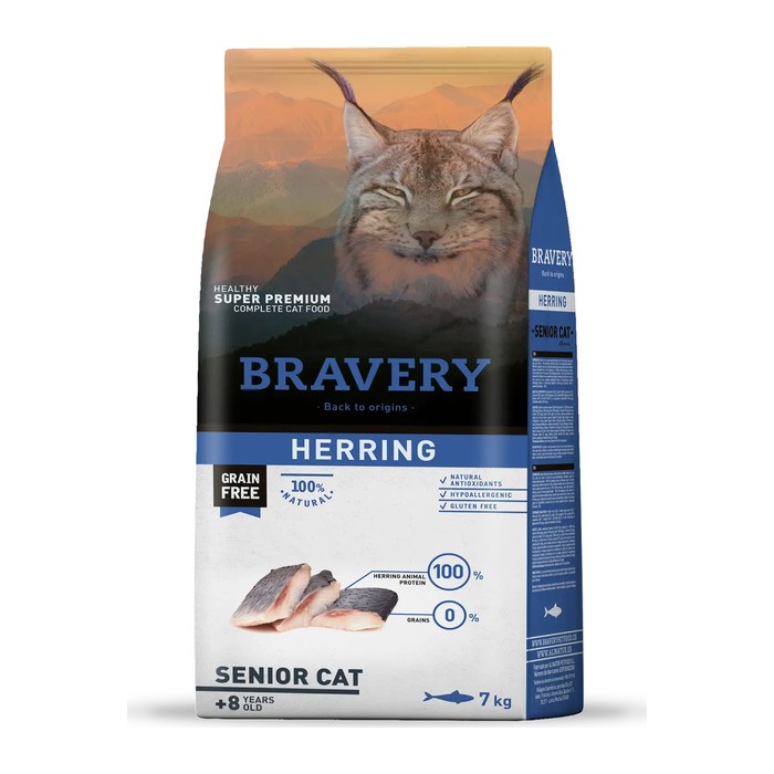 Bravery Arenque (Herring) — Senior Gato adulto — 2 kg