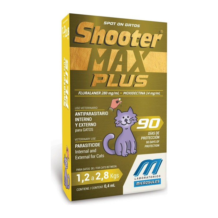 Shooter Max Plus gatos — caja amarilla