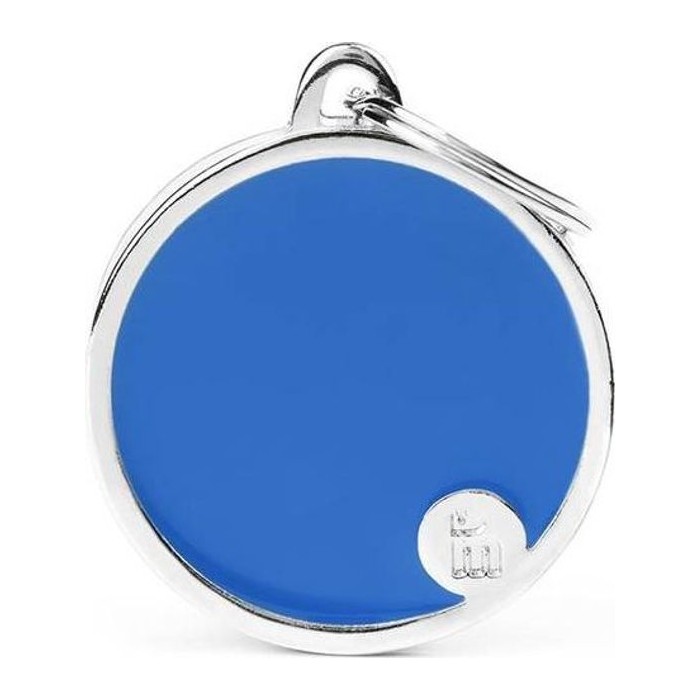 Chapa redonda L Azul Basic Handmade