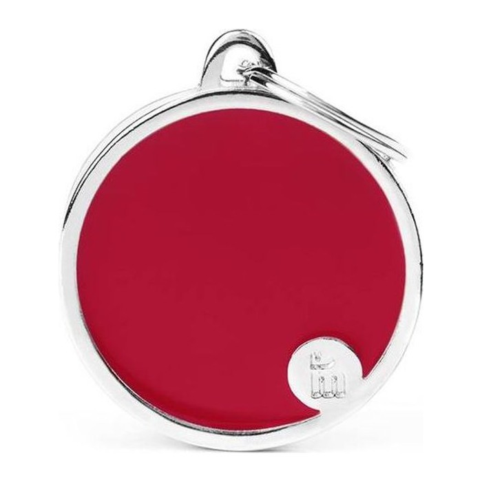 Chapa redonda L Rojo Basic Handmade