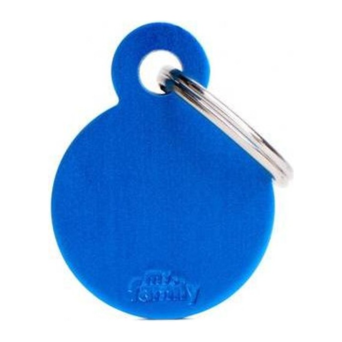 Chapa redonda Pequeño Aluminio Azul