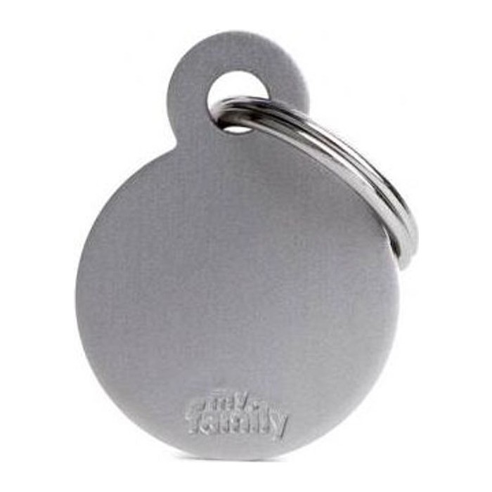 Chapa redonda Pequeño Aluminio Gris