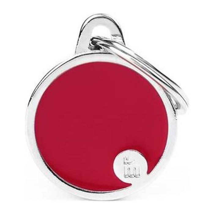 Chapa redonda S Rojo Basic Handmade