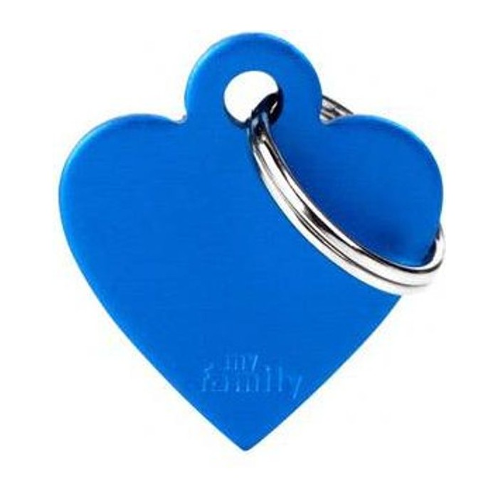 Chapa corazón Pequeño Aluminio Azul