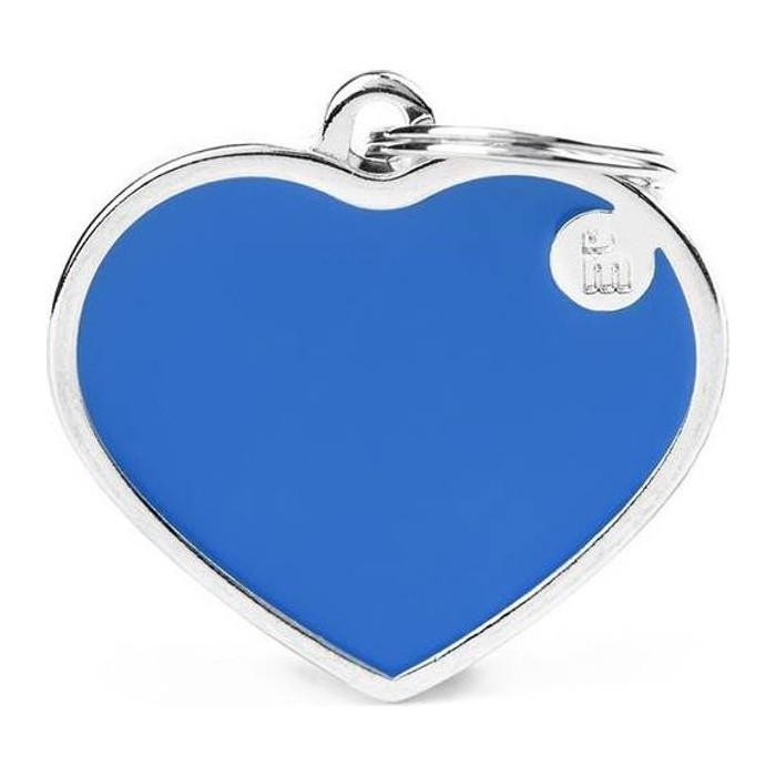 Chapa corazón L Azul Basic Handmade