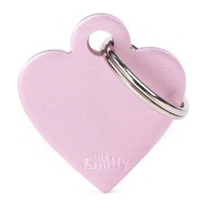 Chapa corazón Pequeño Aluminio Rosa
