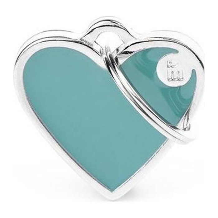 Chapa corazón S celeste Basic Handmade