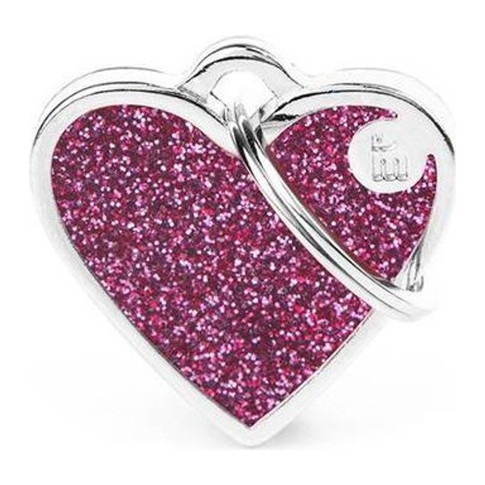 Chapa corazón S Glitter Rosa Shine NEW