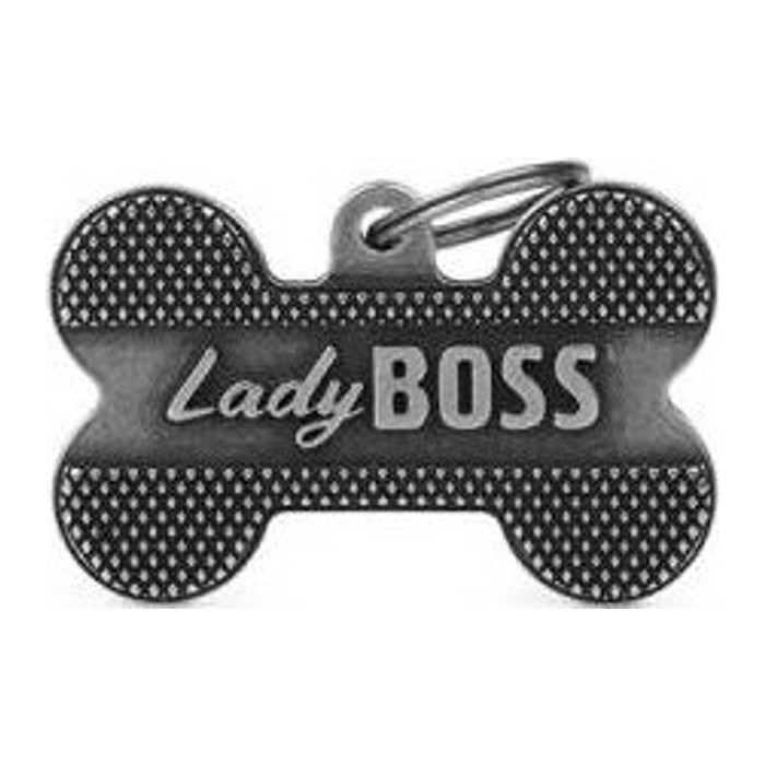 Chapa hueso L Bronx Lady Boss Plata Antigua