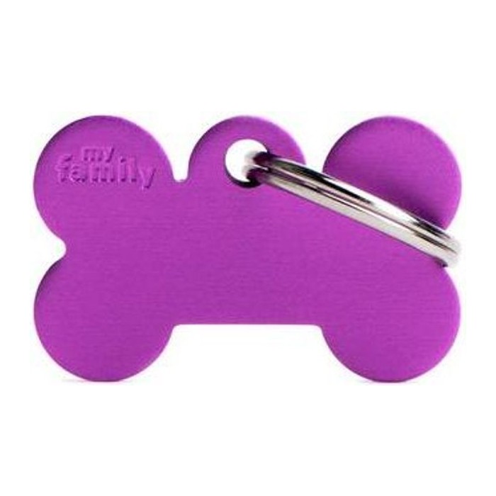 Chapa hueso Pequeño Aluminio Morado