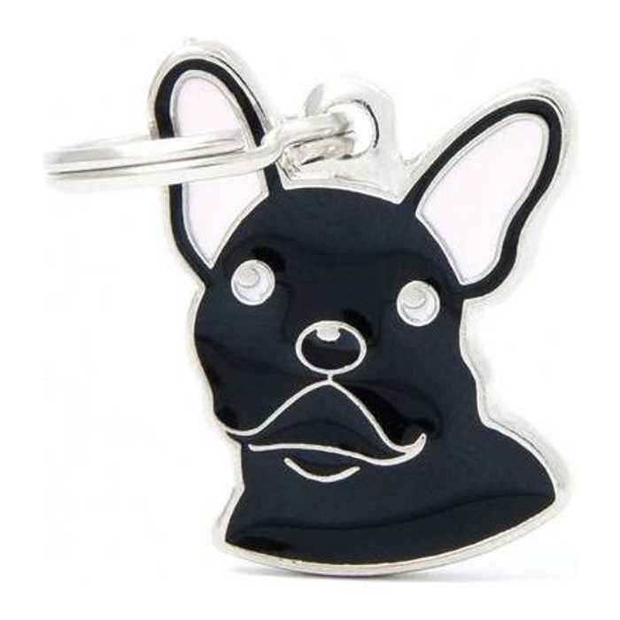 Chapa MF Bulldog Francés Negro