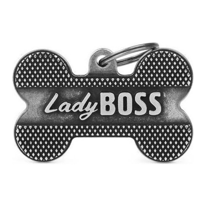 Chapa hueso XL Bronx Lady Boss Argento Antico NEW