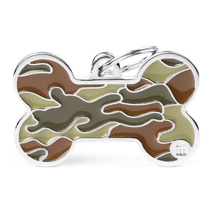 Chapa hueso XL Camouflage Verde Style Collection