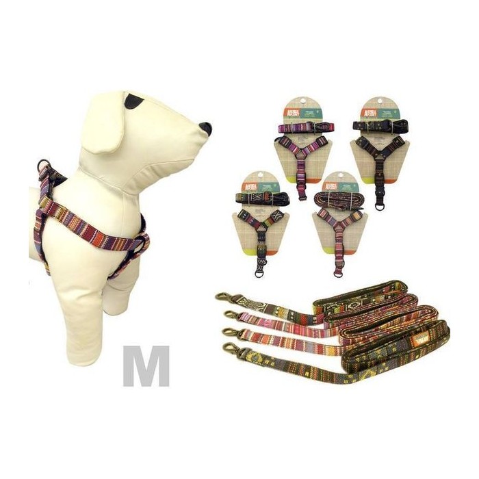 Arnes + Correa para mascota (M) 5/8"X8-10-14" - 5/8"X4FT