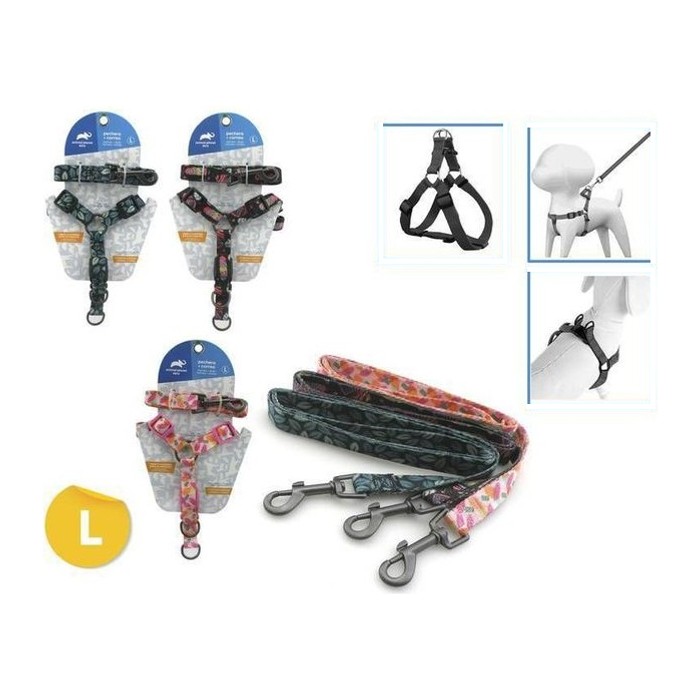 Arnes + Correa para Mascota SET ( L) 3/4*14-20* 3/4*3FT