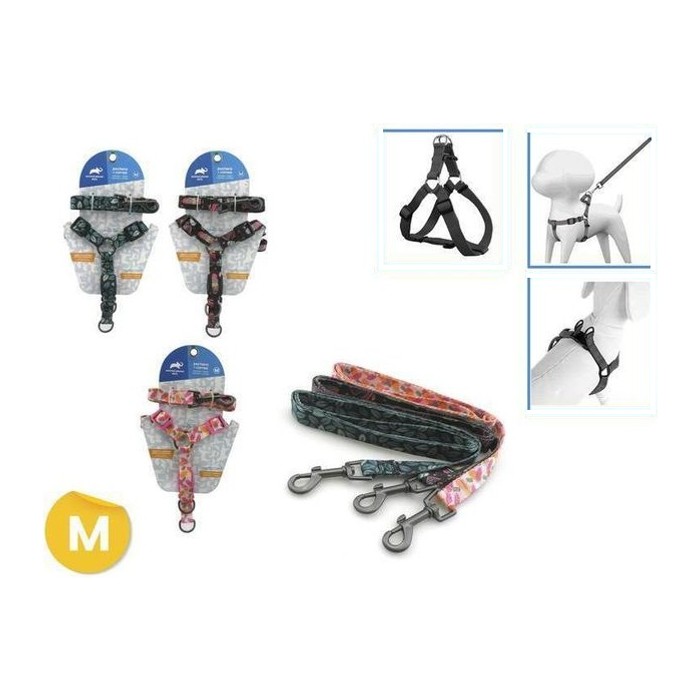 Arnes + Correa para Mascota SET (M) 5/8*10-14 5/8* 4FT