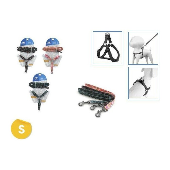 Arnes + Correa para Mascota SET (S) 3/8*10-14* 3/8* 4FT