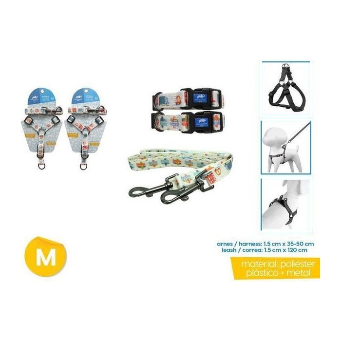 Arnés + Correa para mascotas (M) 1.5CM X 35-50CM / 1.5CM X 120CM (variante 2)