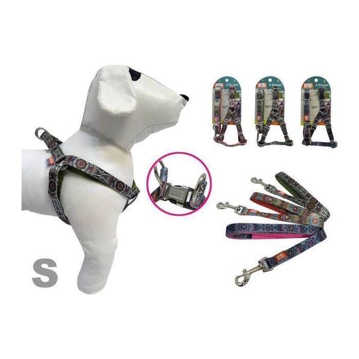 Arnes + Correa para mascotas (S) 1.5CM-35-60CM - 5/8X5' (variante 2)