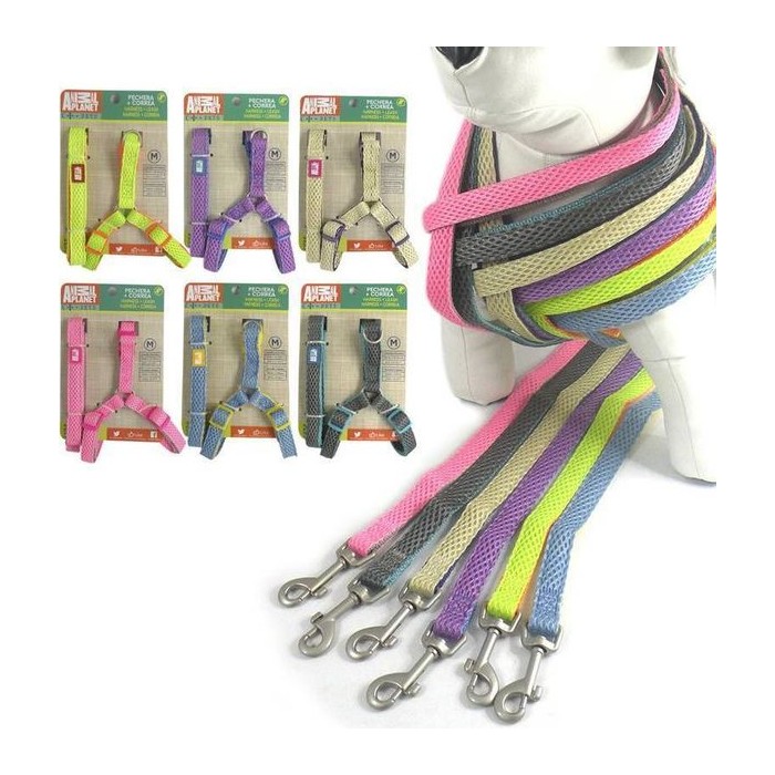 Arnes + Correa para perros (M) 15MMX30-50CM / 15MMX120CM