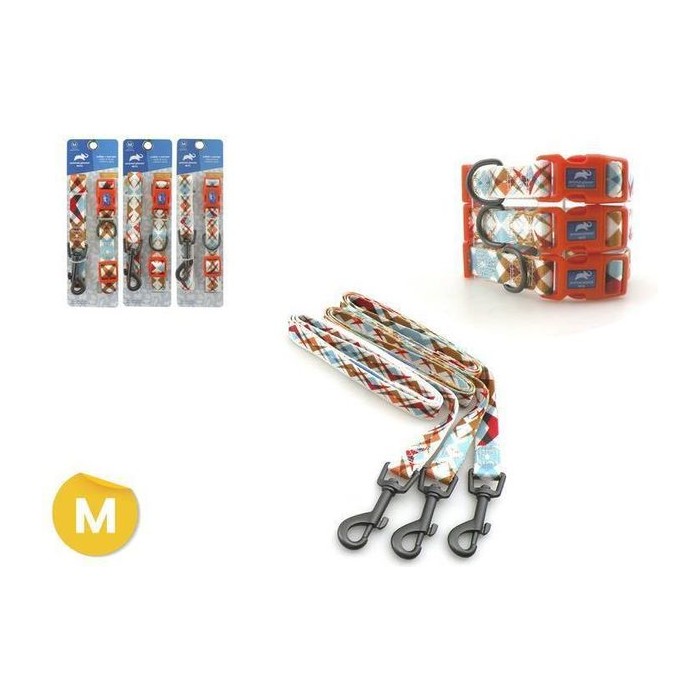 Collar + Correa para Mascotas SET (M) 5/8*X10-14* 5/8*X 4FT
