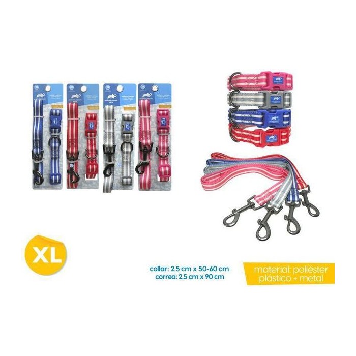 Collar + Correa para mascotas (XL) 2.5CM X 50-60CM / 2.5CM X 90CM (variante 5)