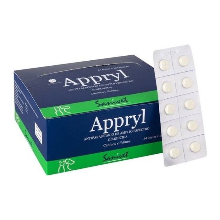 Antiparasitario Appryl (10 kg, perro y gato) — x10 comprimidos