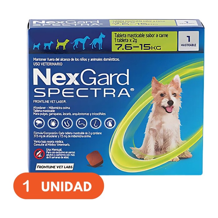 Nexgard Spectra 3 comprimidos — perros de 7 a 15 kg