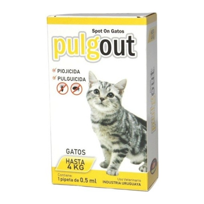 Pulgout pipeta gato — menos de 4 kg