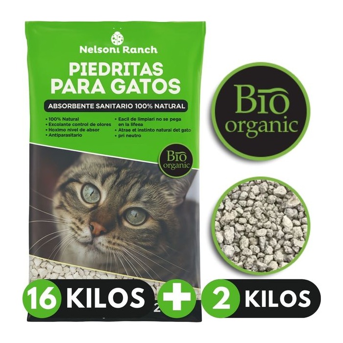 Piedra sanitaria Nelsoni Ranch Bionatural ecológica — 16 kg + 2 kg gratis