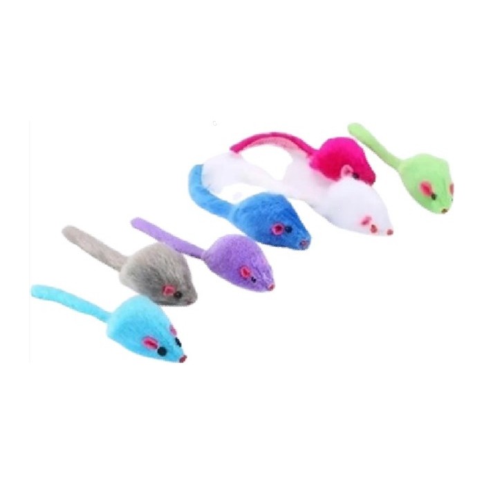 Ratón de tela para mascota 11cm